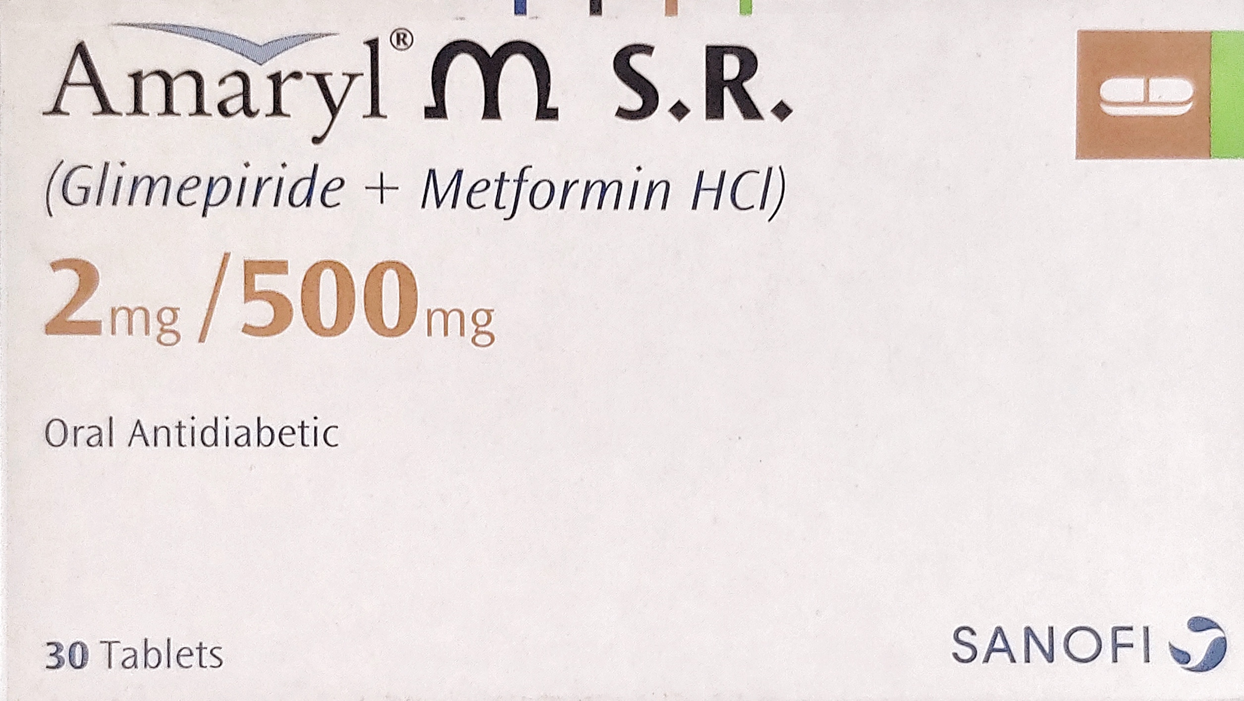 Amaryl M.S.R 2/500mg Tablet