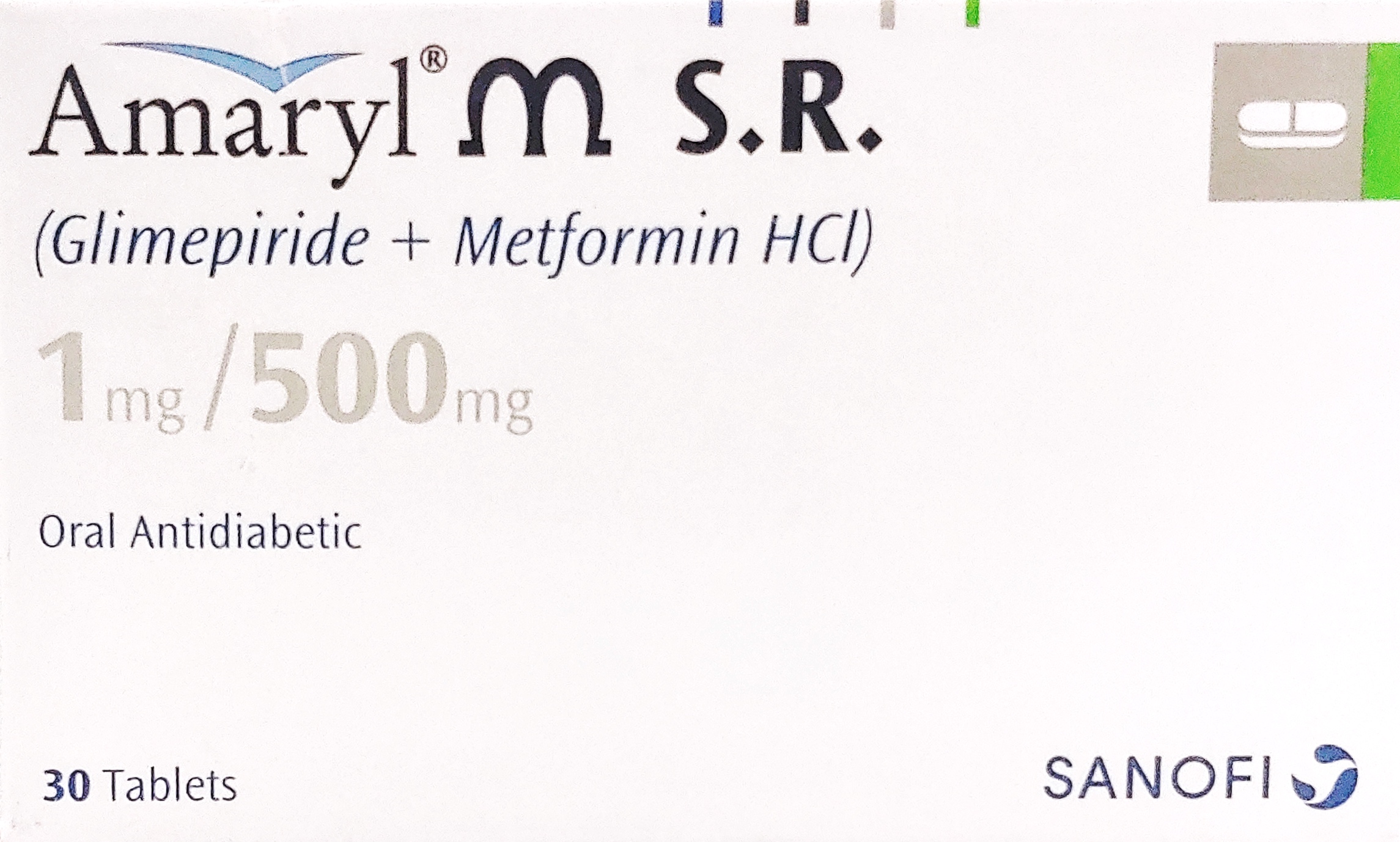 Amaryl M.S.R 1/500mg Tablet