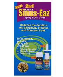 Kent Sinus-eaz Spray & Drops 30ml & 15ml (sinus & Common Cold)