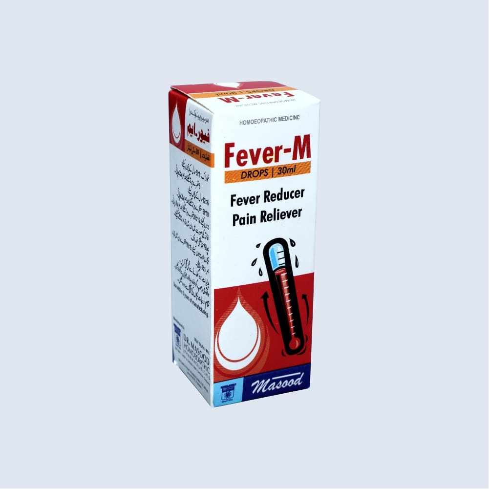 Dr Masood Fever-M Drops 30ml (Cold, Dengue, Fever, Malaria, Septic Conditions)