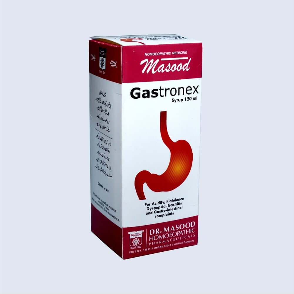 Dr Masood Gastronex Syrup 120ml (acidity, Dyspepsia, Flatulence, Gastric And Duodenal Ulcers,indigestion)