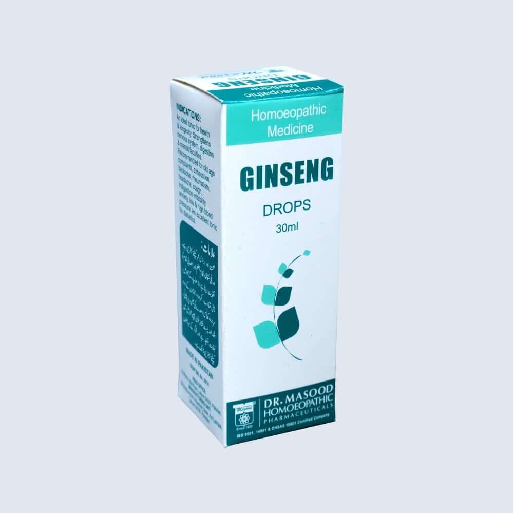 Dr Masood Ginseng Drops 30ml (Diabetes, Elder’s Tonic, General Tonic, Hypertension, Hypotension,weakness And Debility)