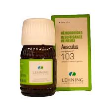 Lehning Aesculus 103 Drops 30 Ml (hemorrhoid, Heaviness Of Legs)