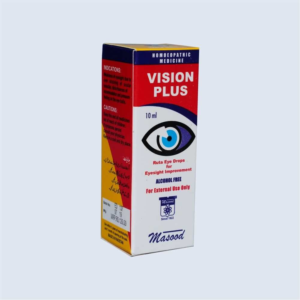 Dr Masood Vision Plus Drops (alcohol Free) 10ml (eye Sight Improvement,eye Strain)