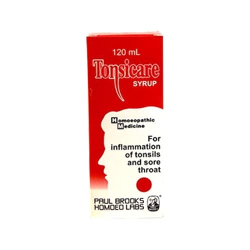 Paul Brooks Tonsicare Syp 120ml (tonsilitis And Sore Throat Remedy)