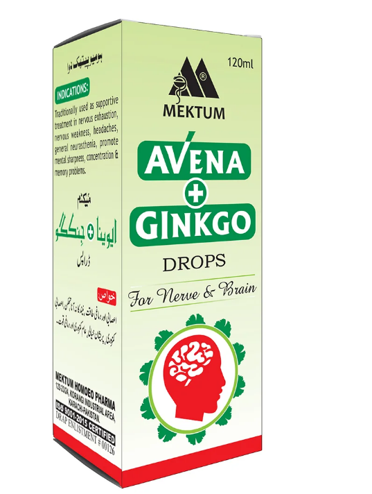 Mektum Avena Ginkgo Drops 120ml (nerve & Brain Tonic)