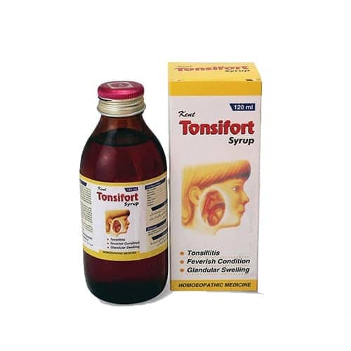 Kent Tonsifort Syrup 120ml (pain And Enlargement Of Tonsils, Tonsillitis)
