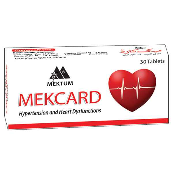 Mektum Mekcard 30 Tablets (blood Pressure & Heart Dysfunction)