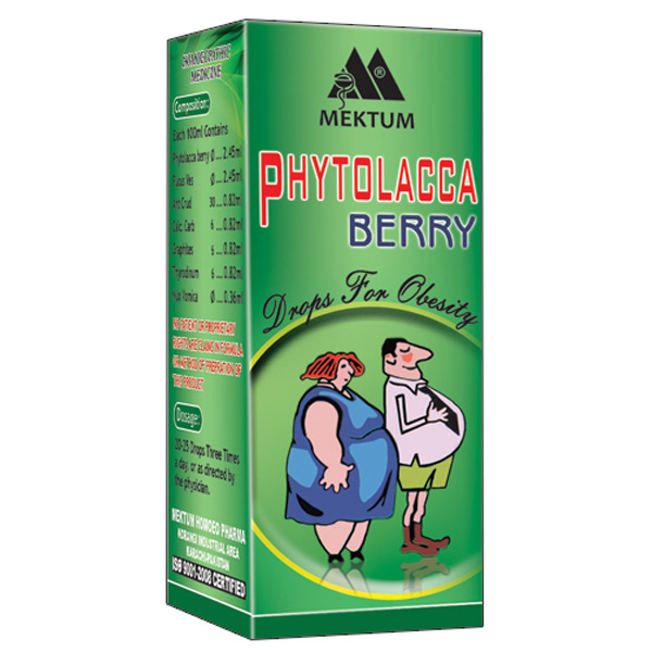 Mektum Phytolacca Berry Drops 120ml (obesity, Weight Loss)