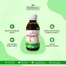 Herbiotics Vitokid Syrup 120ml (4-16 Years) (for Kids Growth & Development)